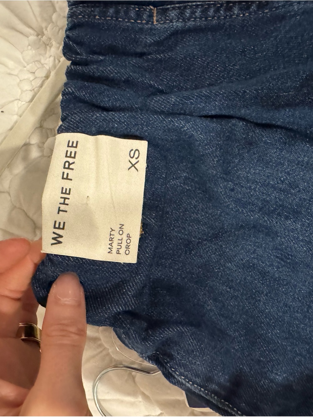 NWT Free People We The Free Marty Pull-On Crop / Cargo Denim Shorts - Picture 7 of 16
